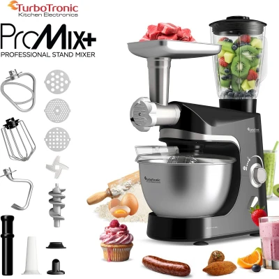Afbeelding van TurboTronic TT 007 Foodprocessor / Keukenmachine 5 Liter 2000W Zwart