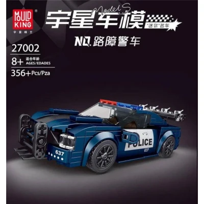 Afbeelding van Mould King 27002 Speed Models Amerikaanse Politie 336 onderdelen en vitrine lego compatibel bouwdoos