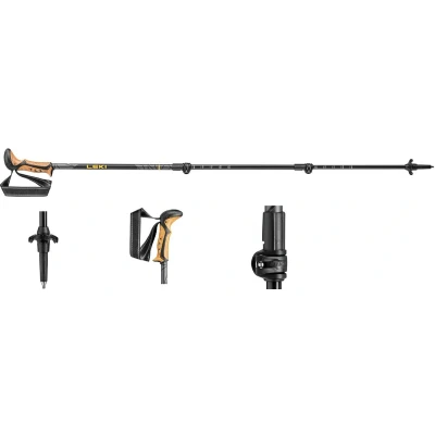 Afbeelding van Leki Khumbu Lite Wandelstok Mango Dark Anthracite Black Grijs Wandelstokken