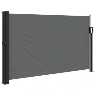 Afbeelding van Windscherm uittrekbaar 120x500 cm antracietkleurig