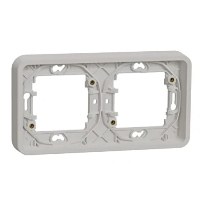 Afbeelding van Inbouwbehuizing 2 voudig Horizontaal Inbouw Polarwit Mureva Styl Schneider Electric MUR39101