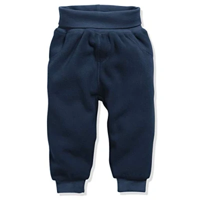 Afbeelding van Playshoes Schnizler babybroekje fleece blauw melange