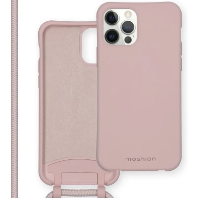 Afbeelding van iMoshion Hoesje Geschikt voor iPhone 12 Pro / met koord Color Backcover afneembaar Roze
