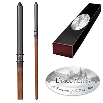 Afbeelding van The Noble Collection Draco Malfidus Character Wand 16 inch (40 cm) Tovenaarswereld muur met naam Harry Potter filmset filmrekwisieten Wands
