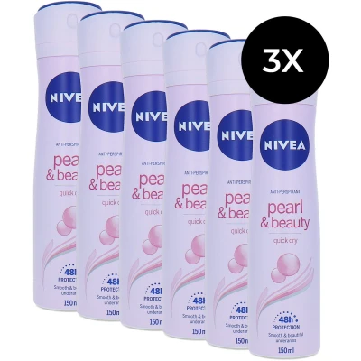Afbeelding van Nivea Deodorant Pearl and Beauty 150ml 6 Pack Voordeelverpakking