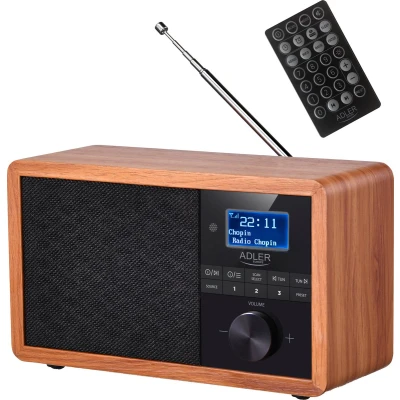 Afbeelding van Adler AD 1184 Retro DAB+, RDS en FM radio afstandsbediening Bluetooth LCD display