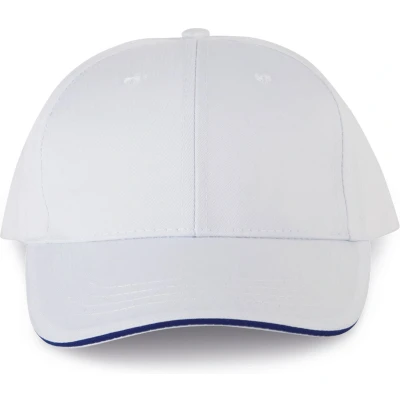 Afbeelding van WK. Designed To Work Contrasterende sandwichpet 6 panelen Oeko Tex WKP145 White / Navy