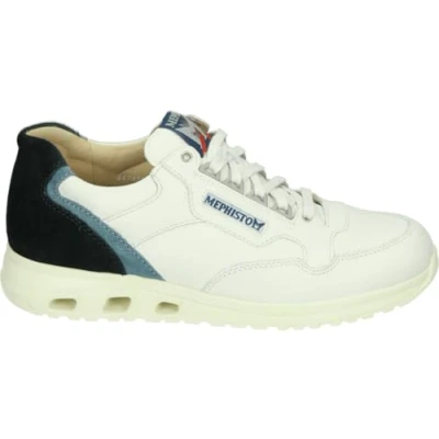 Afbeelding van Mephisto JANSEN OREGON Lage sneakersHeren sneakersVrije tijdsschoenen Kleur: Wit/beige Maat: 45
