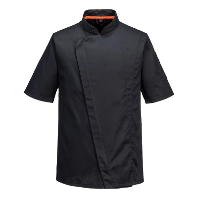 Afbeelding van Chefs MeshAir Pro Jack Korte Mouw maat L, Black