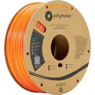 Afbeelding van Polymaker PE01009 PolyLite Filament ABS kunststof Geurarm 1.75 mm 1000 g Oranje 1 stuk(s)
