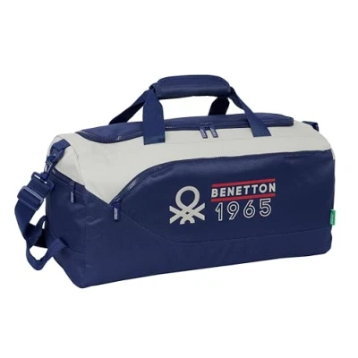 Afbeelding van Sporttas Benetton Varsity Grijs Marineblauw 50 x 25 cm