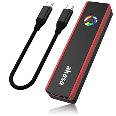 Afbeelding van Akasa Vegas SSD Mate, M.2 SATA/NVMe to USB3.2 Gen2 Enclosure with RGB Fan
