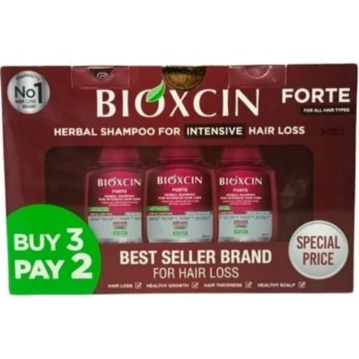 Afbeelding van bioxcin Forte shampoo 3x300ml 3 Halen 2 Betalen! (Anti Haaruitval shampoo) Herbal Bio bioxsine Anti Haaruival