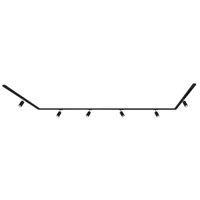Afbeelding van BRILONER Rail Railverlichting set opbouwspots startset opbouwrail 6x GU10 spots draaibaar 450 cm zwart