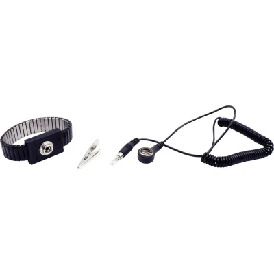 Afbeelding van Quadrios ESD armband Zwart Drukknop 10 mm
