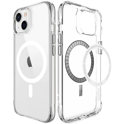 Afbeelding van iMoshion Hoesje Geschikt voor iPhone 13 Rugged Air MagSafe case Transparant