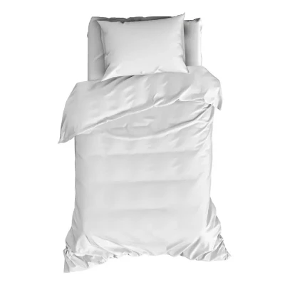 Image de de Witte Lietaer Olivia housse couette 1 personne (140x200 cm + taie d&#039;oreiller) Blanc