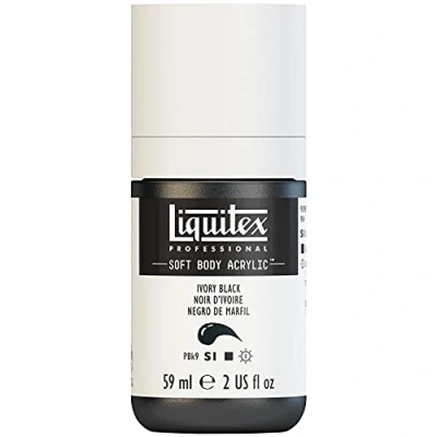 Afbeelding van Liquitex Professional Soft Body acrylfles, 56,7 g, zwart/ivoorkleurig
