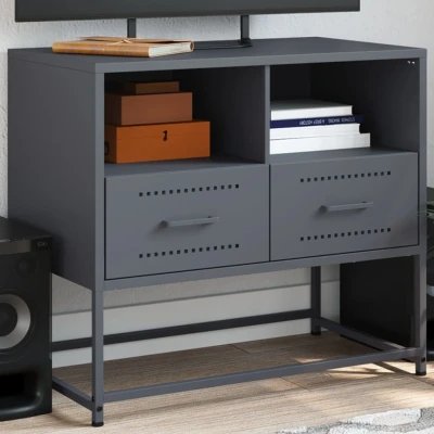 Afbeelding van Tv meubel 68x39x60,5 cm staal antracietkleurig
