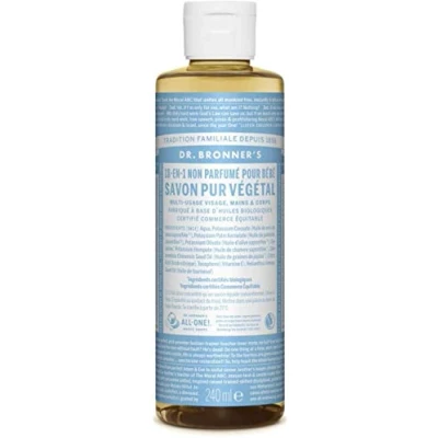 Afbeelding van Dr. Bronner&#039;s Pure Castille Bio Baby vloeibare zeep, ongeparfumeerd, 473 ml