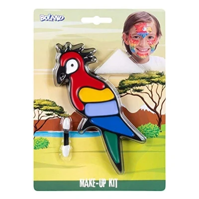 Afbeelding van Boland Set Make up Schmink palet Papegaaitje Carnaval, Themafeest, Kinderfeestje