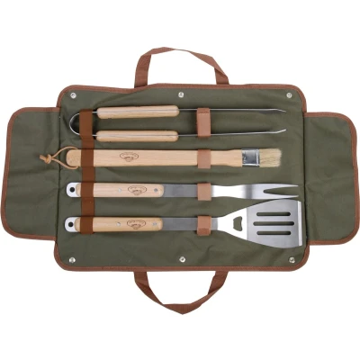 Afbeelding van Esschert Design BBQ Gereedschapset Groen