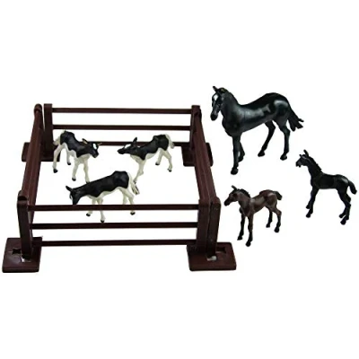 Afbeelding van Britains Tomy Verzamelfiguren, set van 6 boerderijdieren figuren voor volwassenen 43267, met accessoires, model op schaal 1:32, replica geschikt kinderen vanaf 3 jaar, meerkleurig