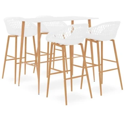 Afbeelding van vidaXL 5 delige Barset wit