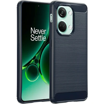 Afbeelding van imoshion Hoesje Geschikt voor OnePlus Nord 3 Siliconen Brushed Backcover Donkerblauw