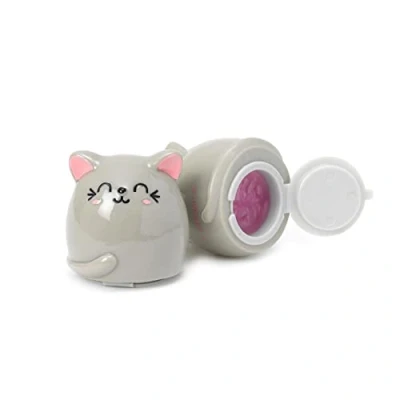 Afbeelding van Legami Lipgloss, vanillesmaak, voor meisjes, glanzend, roze, transparant, 3,5 x 3,8 cm, thema Kitty