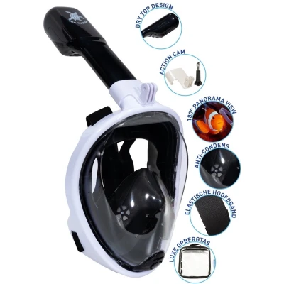 Afbeelding van Sea Turtle Snorkelmasker White Black L XL Multicolour Duikbrillen &amp; Snorkels
