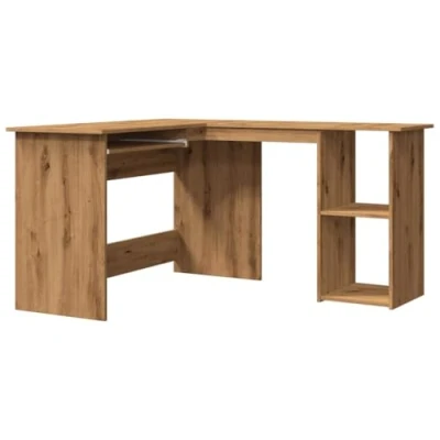 Image de vidaXL Bureau d&#039;angle chêne artisanal 120x140x75 cm bois d&#039;ingénierie855901