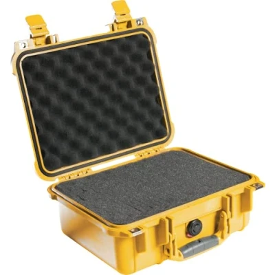 Afbeelding van Peli™ Case 1400 Koffer Klein geel met schuim