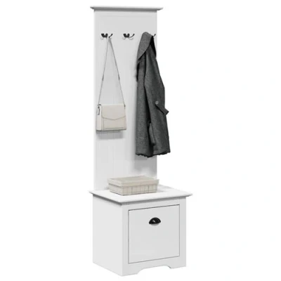 Afbeelding van vidaXL Gangkast met haken BODO 50x40x157 cm wit