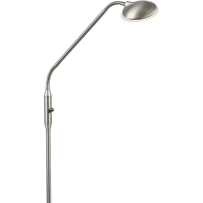 Afbeelding van QAZQA Moderne vloerlamp staal incl. LED Eva