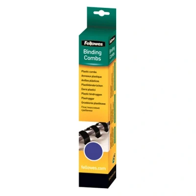 Image de Fellowes 12 mm 21 anneaux A4 (210 x 297 mm) 80 feuilles bleu 25 unités peigne de reliure en plastique pour Galaxy 500, Orion Pulsar+ 300, Quasar+ Star 150, Starlet 2, 2+