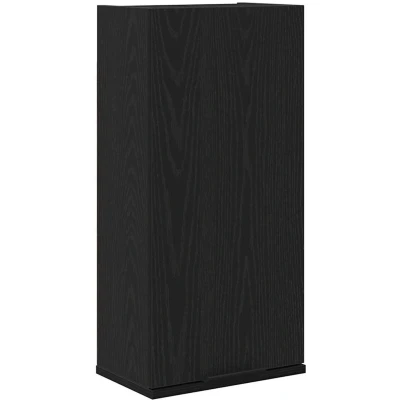 Afbeelding van Wandkast 32x20x67 cm bewerkt hout zwart eikenkleurig