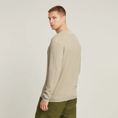 Afbeelding van G STAR Serrated Trui, Heren, Maat: Large, Dk brick gd
