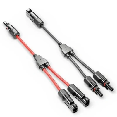 Afbeelding van deleyCON Zonnekabel Y 2/1 adapter 6 mm² stekker PV4 / T IP68 1500 V (M/FF, F/MM) voor zonne installatie, paneel, PV systeem, fotovoltaïsche (30 cm)