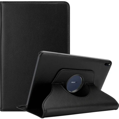 Afbeelding van Cadorabo Tablet Hoesje geschikt voor Huawei MatePad PRO (10.8 inch) in OUDERLING ZWART Beschermhoes ZONDER auto Wake Up, met stand functie en elastische band sluiting Book Case Cover Etui