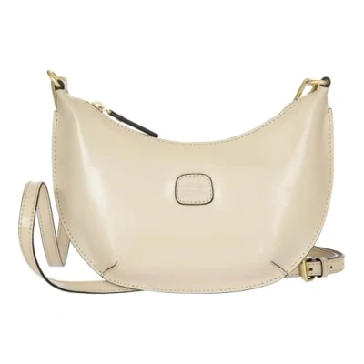Afbeelding van BRIC&#039;S Leren Schoudertas Volterra Mini Luna Bag Ivory Crème