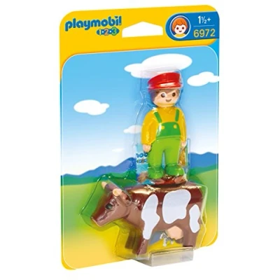 Afbeelding van Playmobil 1.2.3. 6972 Fokker met koe