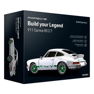 Afbeelding van 1:24 Franzis 67217 9 Porsche 911 Carrera RS 2.7 Build Your Legend! Metalen Modelbouwpakket