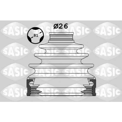 Afbeelding van SASIC 1900032 Aandrijfashoes Versnellingsbak zijde MITSUBISHI: Outlander 2 SUV