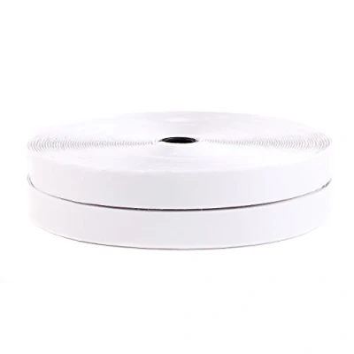 Afbeelding van TUKA TKB5008 25 meter x 20 mm haak en lusband, zelfklevend, klittenband, plakband, lus, breed, m gesp, wit