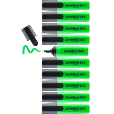 Afbeelding van Edding Markeerstift 345 Groen, Doos Van 10 Stuks