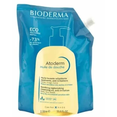Afbeelding van Bioderma Atoderm Eco Refill Douche Olie 1 Liter
