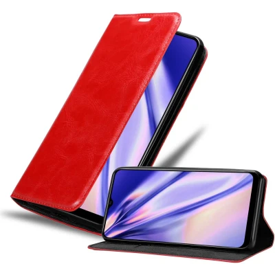 Afbeelding van Cadorabo Hoesje geschikt voor Vivo Y20s in APPEL ROOD Beschermhoes met magnetische sluiting, standfunctie en kaartvakje Book Case Cover Etui