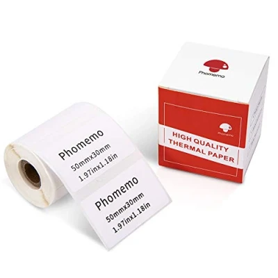 Afbeelding van Phomemo M110 Thermische etiketten, multifunctioneel zelfklevend adreslabel, 50 x 30 mm, geschikt voor M200 M120 M220 M221 labels, 230 etiketten/rol