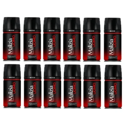 Afbeelding van Set 12 MALICE deodorant voor heren, spray 150 musk lichaamsverzorging